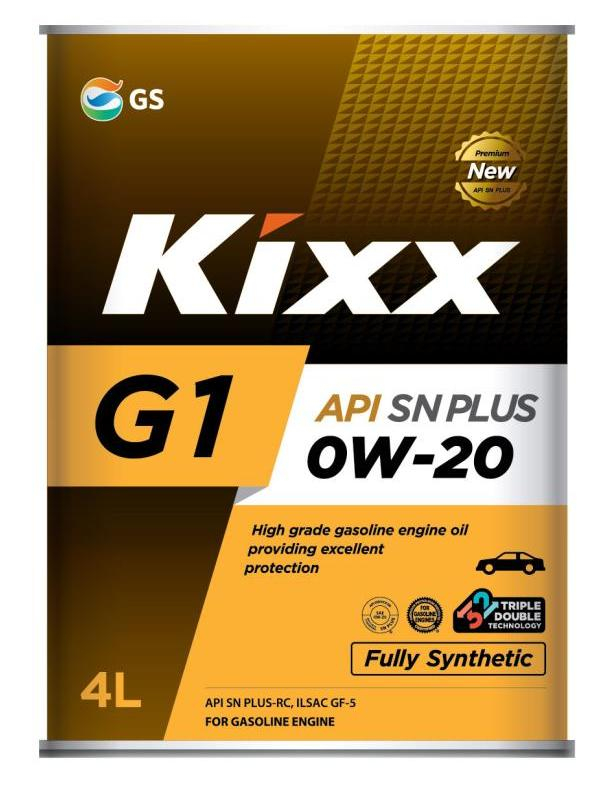 Моторное масло KIXX G1 SN Plus 0W-20, синтетика, 4л